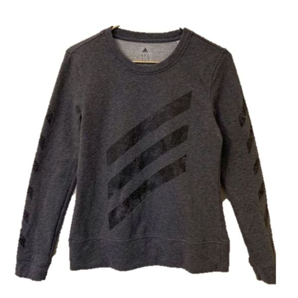 Vintage / Rare Adidas Gray Graphic Crew Pullover (XS) - Picture 1 of 9